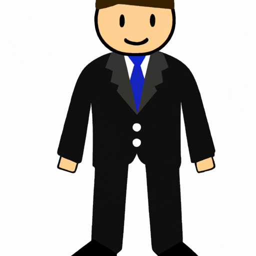 cartoon of a person in a suit