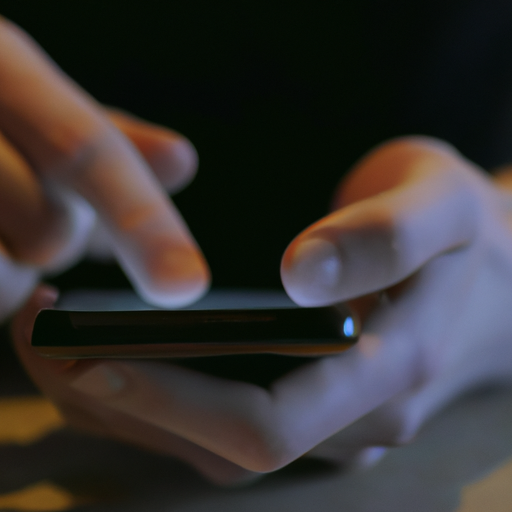 A closeup of a persons hands typing on a smartphone