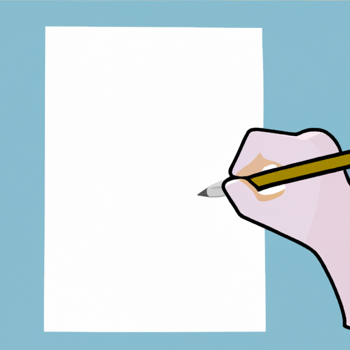 an illustration of someone writing on a piece of paper