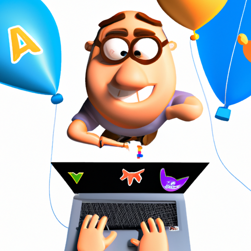 person using laptop  the Pixar Animated Movie Up 2009