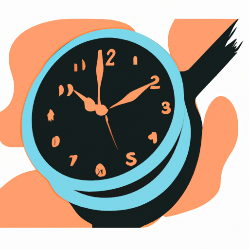 a clock with Cinematic colors in the style of an Illustration