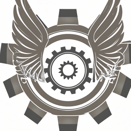 A graphic illustration of a gear with wings symbolizing an apprenticeship