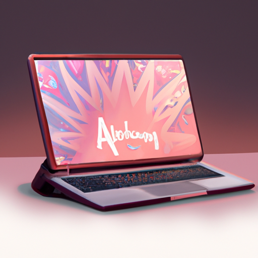 a laptop  Trending on ArtStation in the style of an Illustration